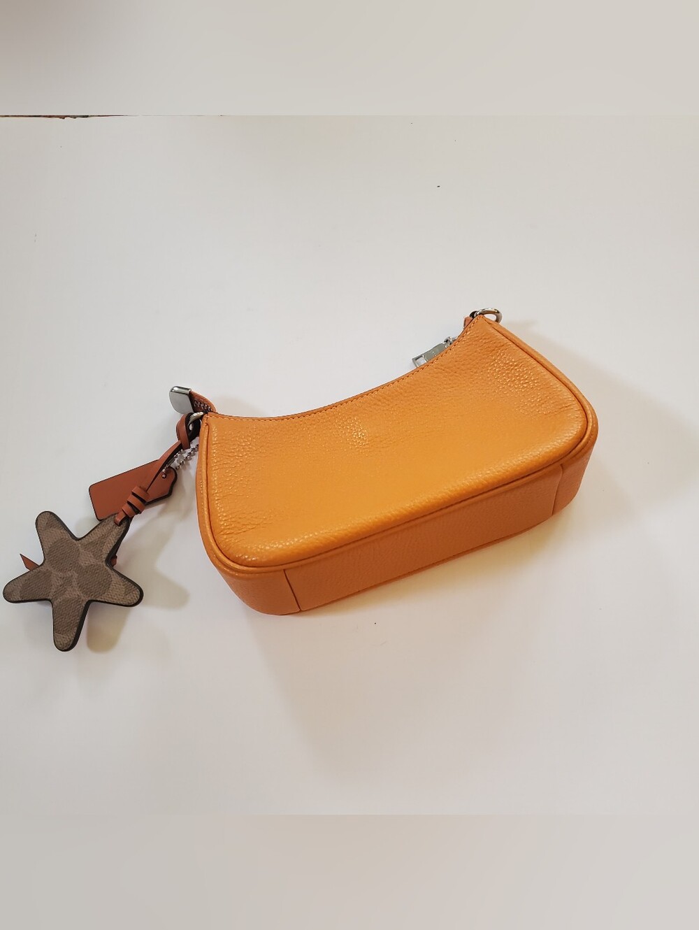NWT Coach Mini Teri Crossbody with chain Bright Mandarin - Picture 4 of 10